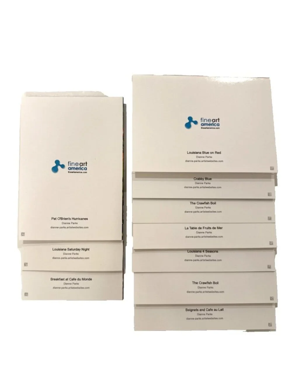 Dianne Parks Note Cards Pack of 10 Blank on Inside Tabasco New Orleans Crawfish